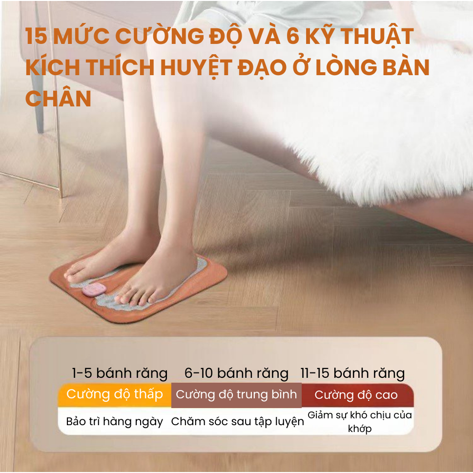 Thảm Massage Bàn Chân Thông Minh 3D Có Kèm Sạc, Xung Chân ,Massage Chân ,Dụng Cụ Châm Cứu Chân - TMC01