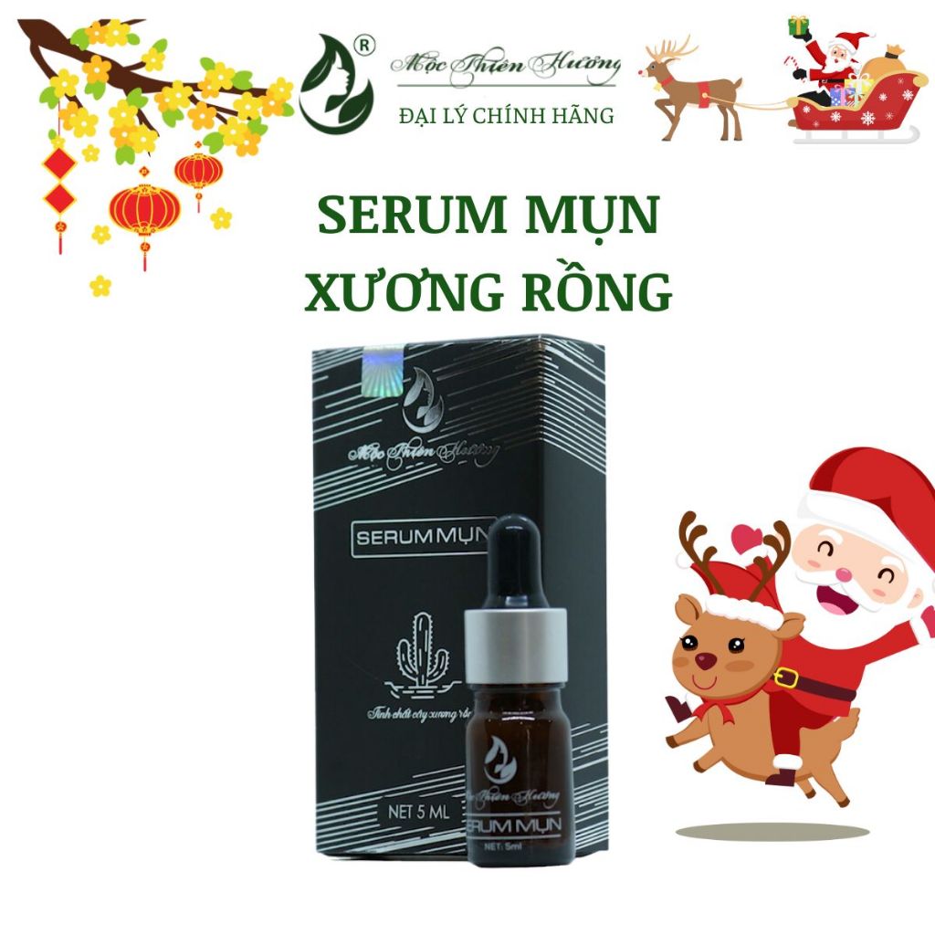 Serum Mụn Xương Rồng Không Bong, Sưng Đỏ Da 5ml | Mộc Thiên Hương