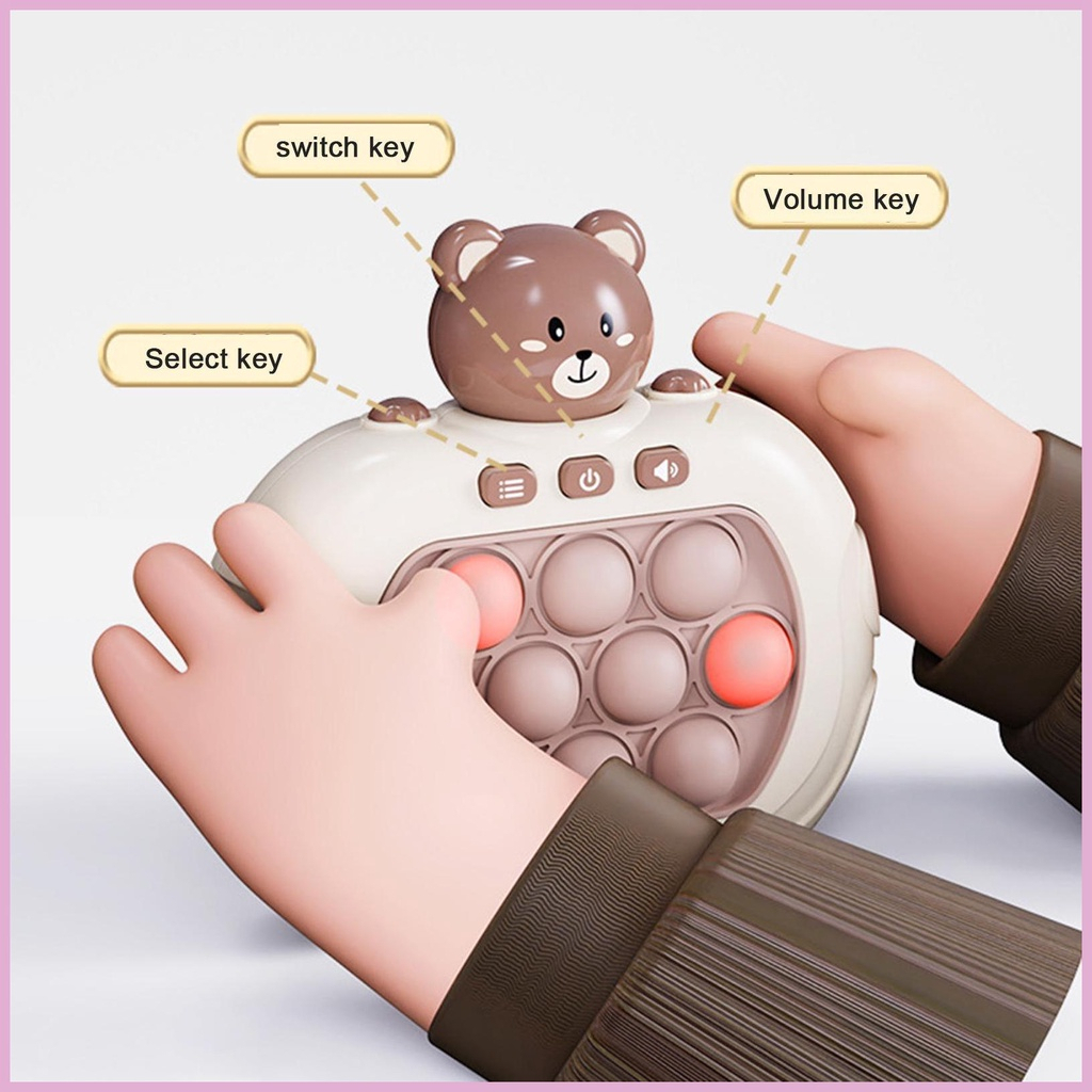 Máy Chơi Điện Tử Pop It, Bopit Thế Hệ Mới Đồ Chơi Bóp Bóp Giải Trí Xả Stress Có Đèn Có Nhạc Baby Shark