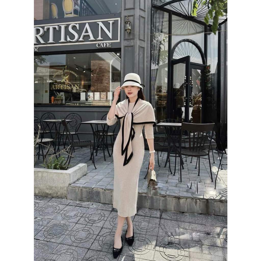 Sét váy khăn choàng