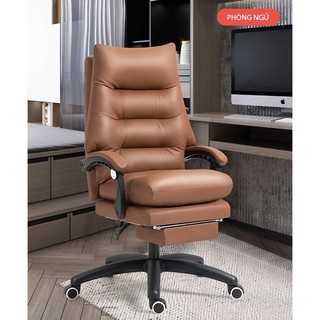 Ghế giám đốc, ghế boss bọc da cao cấp - ghế xoay văn phòng ngả lưng có gác chân hiện đại