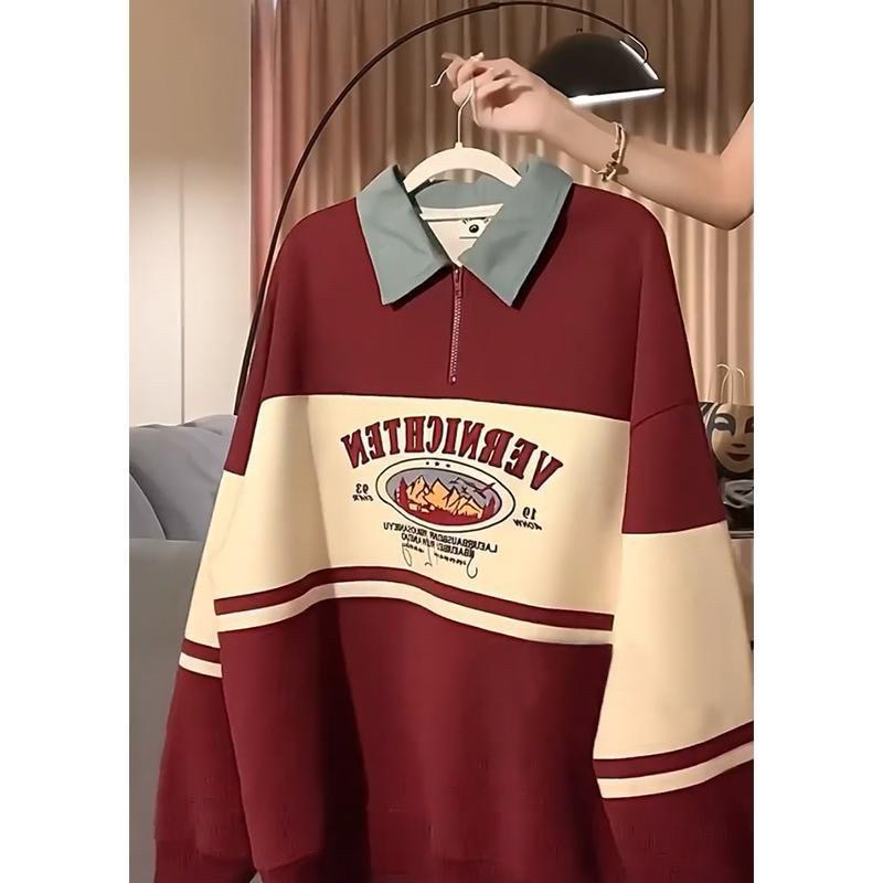 Áo nỉ sweater polo dài tay Vernichien phong cách cổ điển phù hợp Thu Đông 2023