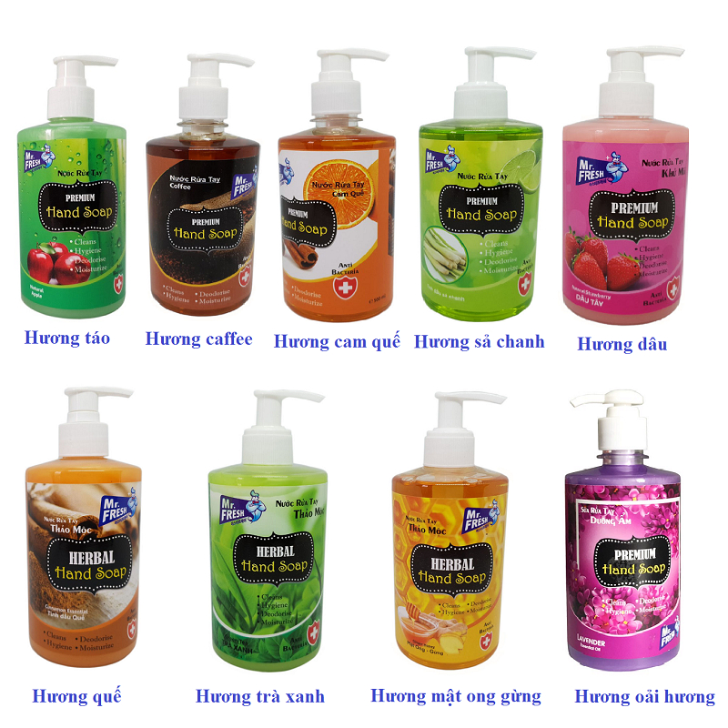 Nước rửa tay thảo mộc Mr.Fresh Hando 500ml