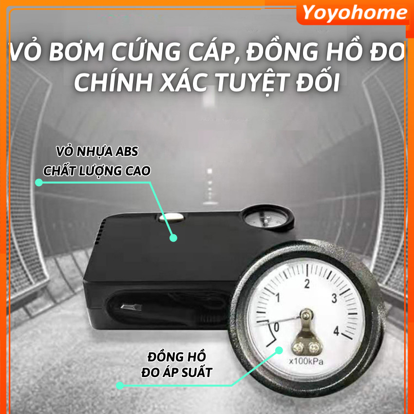 Bơm lốp ô tô 12v siêu mạnh nội địa Nhật Bản bơm xe máy xe đạp xe hơi từ 4-16 chỗ, Máy nén khi bơm lốp ô tô mini