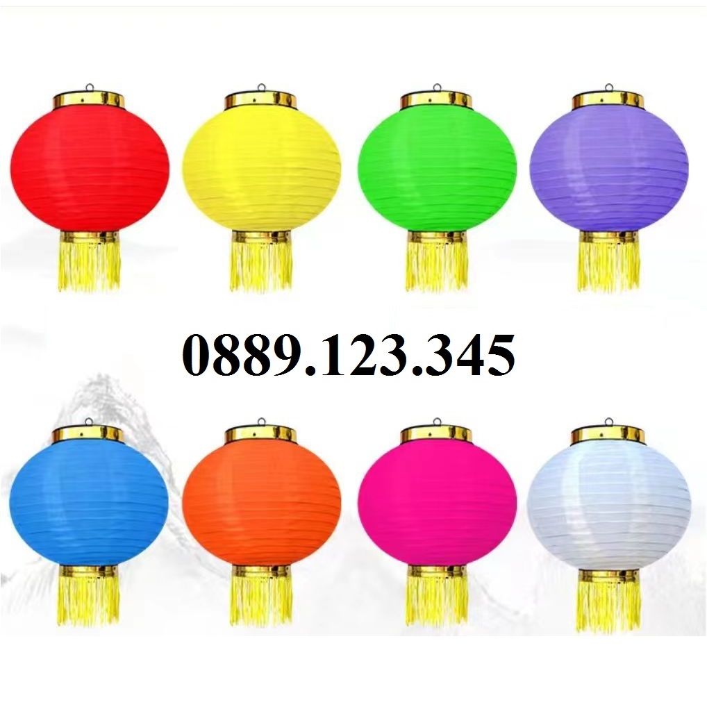 Đèn lồng đỏ trang trí tết, Vải Trụ Tròn chống nước treo ngoài trời,dùng sự kiện, nhà hàng, noel, giáng sinh,đền chùa