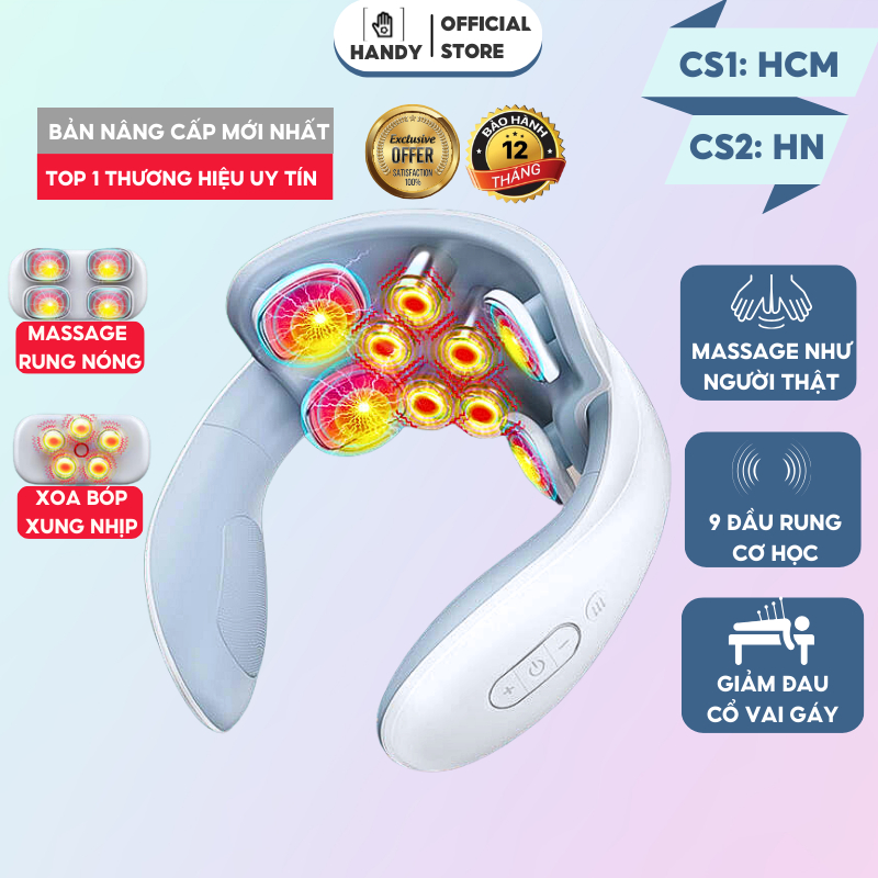 Máy Massage Cổ Vai Gáy DELADEP, Mát Xa 5 Đầu Rung Cùng 4 Điểm Xung Điện EMS H88 Trị Liệu Nhức Mỏi Chuyên Sâu
