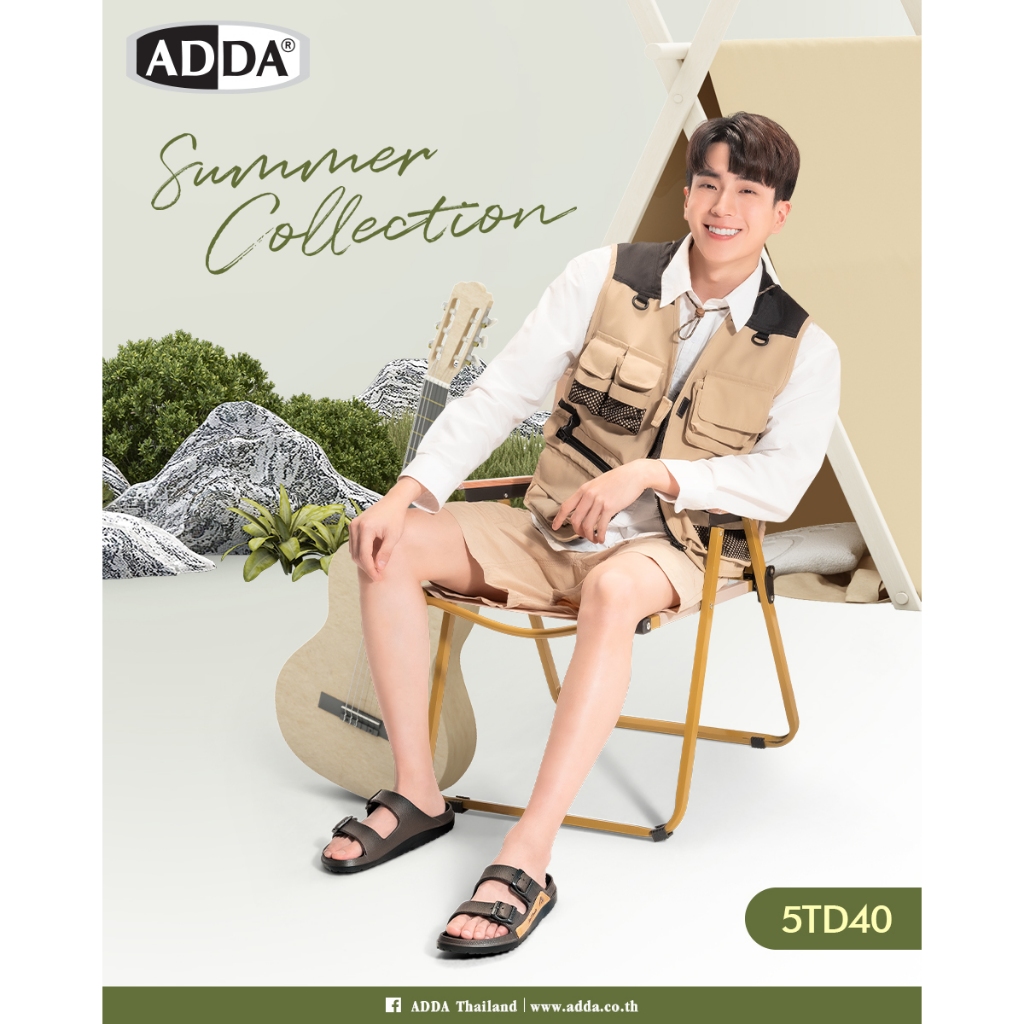 Dép Thái Lan Nam ADDA 2 Quai Ngang LITE 2 DENSITY Nhập Khẩu