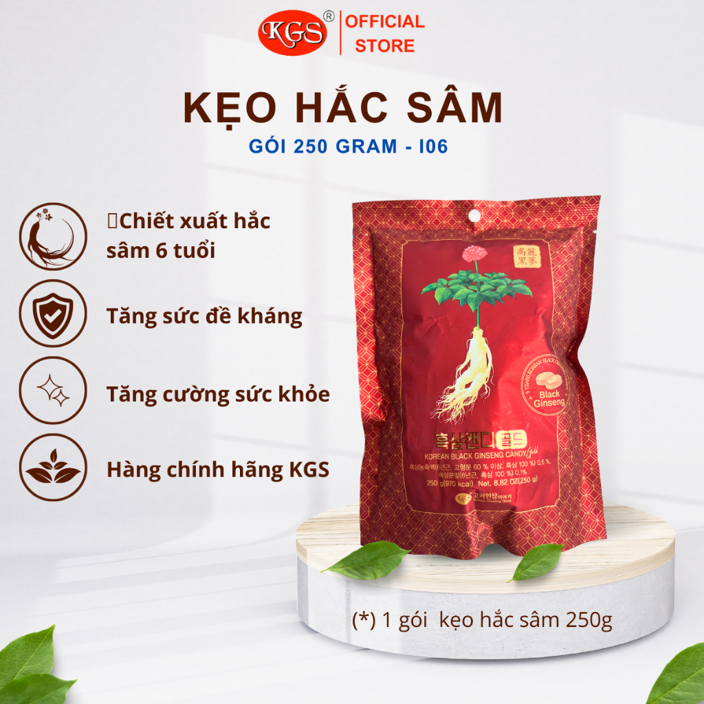 Kẹo hắc sâm Hàn Quốc KGS - hàng chính hãng