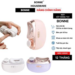  Máy Cắt Móng Tay Điện Tử BONNE by BONNE HOUSEWARE Dụng Cụ Cắt Tỉa Móng Tay 2 Trong 1 Máy đánh bóng móng an toàn 