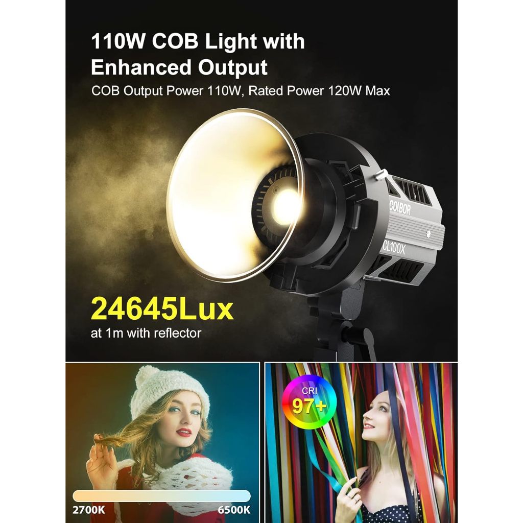 COLBOR CL100XM / CL100X - Đèn Led Quay Phim & Chụp Ảnh Chuyên Nghiệp - Hàng Chính Hãng / Bảo Hành 12 Tháng