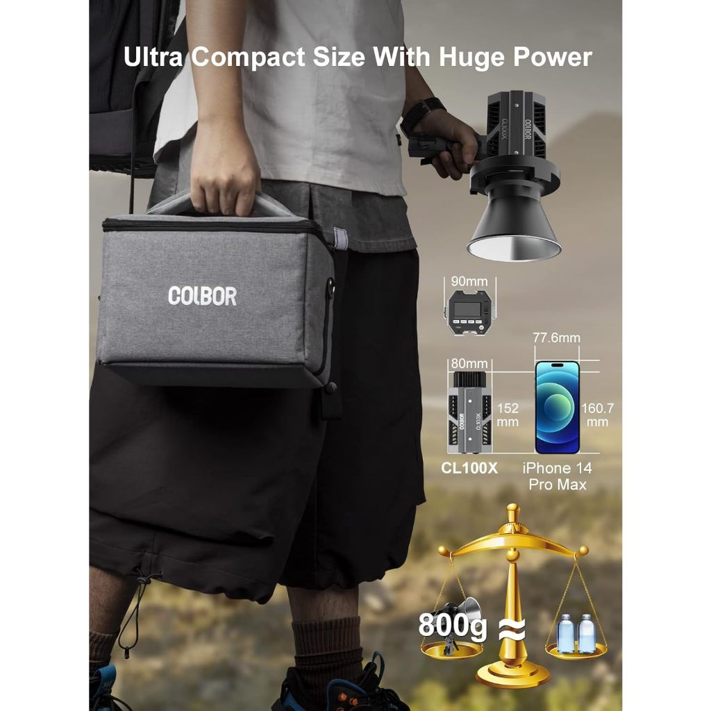COLBOR CL100XM / CL100X - Đèn Led Quay Phim & Chụp Ảnh Chuyên Nghiệp - Hàng Chính Hãng / Bảo Hành 12 Tháng