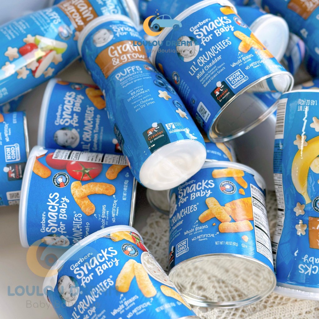 Bánh ăn dặm Gerber lùn Lil' Crunchies cho bé từ 8 tháng tuổi