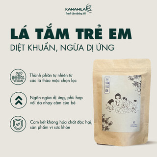 Nước tắm thảo dược Kamamila cho trẻ sơ sinh và trẻ nhỏ - Hỗ trợ giảm rôm xảy, viêm da cơ địa, mề đay, mụn nhọt - TÚI 5 G