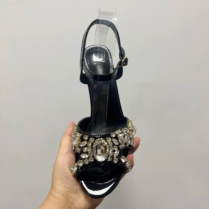 ORDER 💜 Giày Korea quai nhung chéo gót đá 10cm 34-43