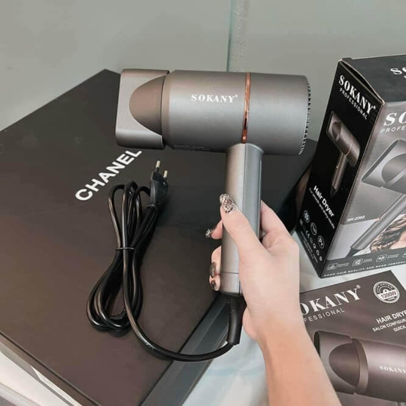 Máy sấy tóc SOKANY 2 cấp độ sấy, sấy ion âm chống làm sơ hỏng tóc công xuất 1200w - bảo hành 12 tháng