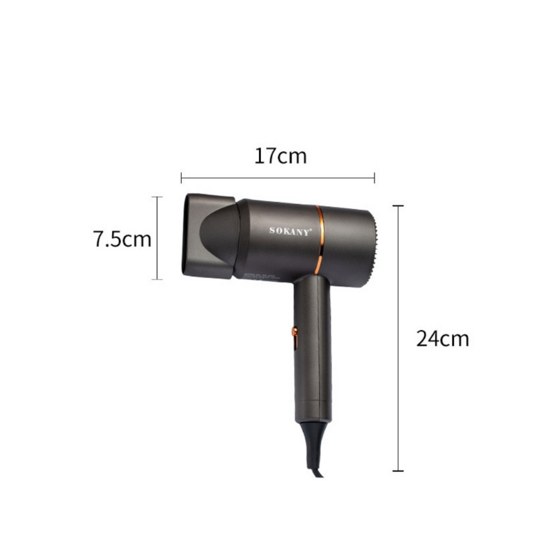 Máy sấy tóc SOKANY 2 cấp độ sấy, sấy ion âm chống làm sơ hỏng tóc công xuất 1200w - bảo hành 12 tháng