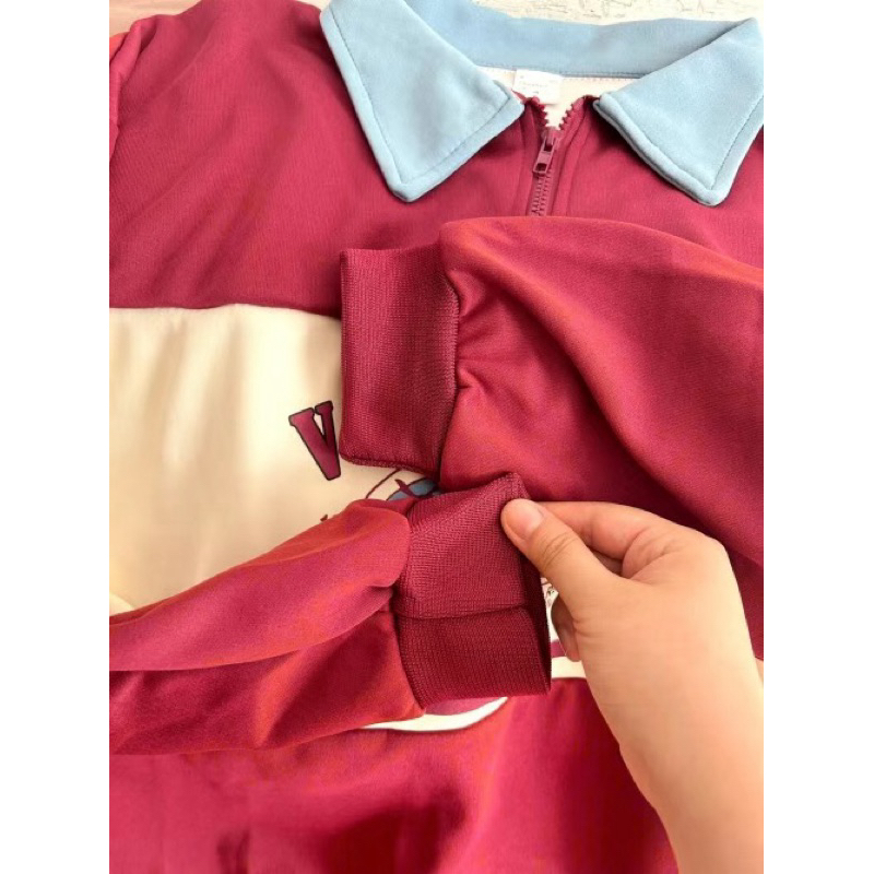 Áo nỉ sweater polo dài tay Vernichien phong cách cổ điển phù hợp Thu Đông 2023