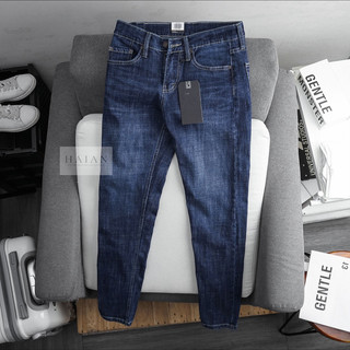 Quần jean Nam Vnxk XANH ĐẬM chất bò hàng VNXK cao cấp sành điệu ống đứng- jean co giãn xuất dư xịn
