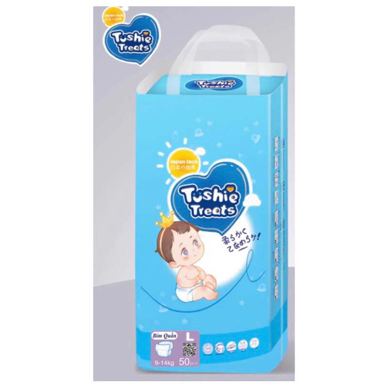 TÃ BỈM/ QUẦN TUSHIE TREATS CỦA BÉ CƯNG - CÔNG NGHỆ NHẬT BẢN ÔM SÁT THẤM 1 L HÚT THÔNG THOÁNG M /L