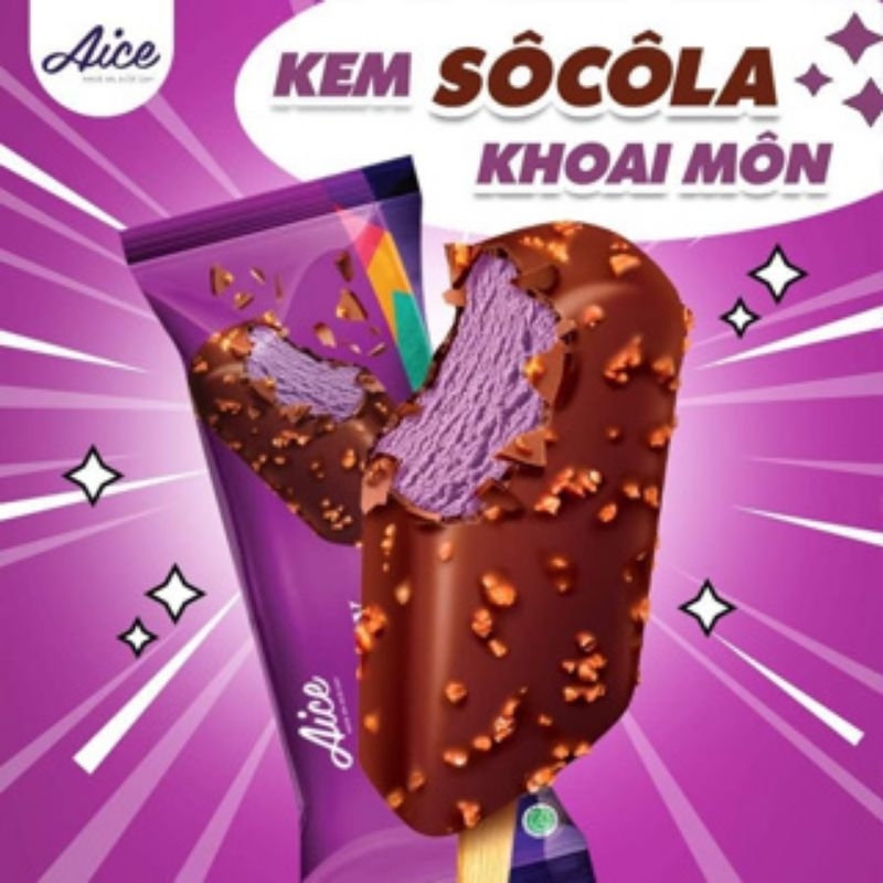 Kem Aice - Kem khoai môn socola - Kem khoai môn chocolate