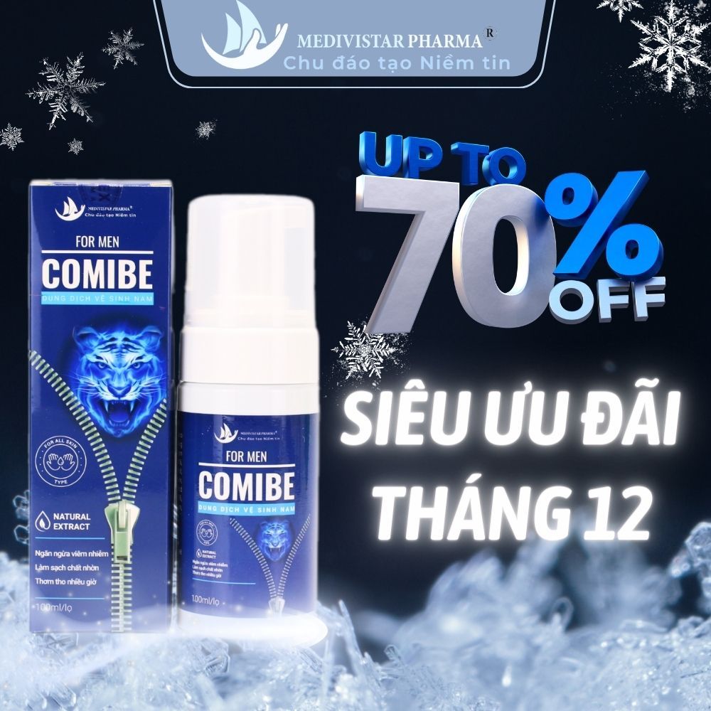 Dung dịch vệ sinh nam Comibe MEDIVISTAR PHARMA, Lọ 100ml