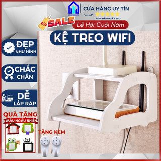 Kệ wifi treo tường 2 tầng KHÔNG CẦN KHOAN nhỏ gọn thông minh tiện lợi- ICO HOME