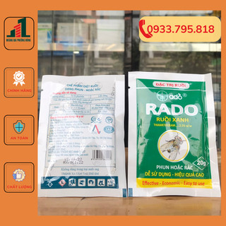 Diệt ruồi xanh RADO bả diệt ruồi hiệu quả dạng phun hoặc rắc