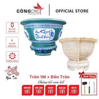 Khuôn chậu tròn 1m kèm chân đôn