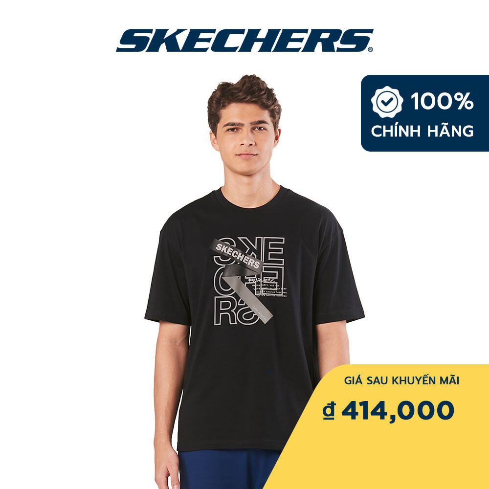 Skechers Unisex Áo Thun Tay Ngắn Tập Gym, Thường Ngày, Đi Học, Đi Làm - SL22Q4M300-0018