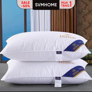 Ruột gối đầu Hilton Pillow 45x65cm, Combo 2 chiếc ruột gối cao cấp tiêu chuẩn khách sạn, ruột bông gòn mềm mại