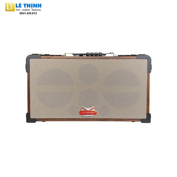 Loa Karaoke Bluetooth xách tay Ladomax HA-8220 2 Bass 20cm,1Trung1Treble, Công Suất 100W, tặng kèm 2 Mic chống hú