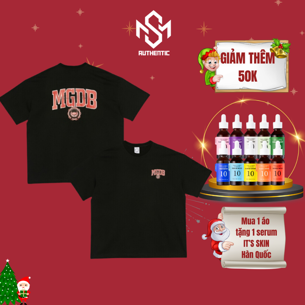 Áo thun nam nữ MGDB chính hãng in logo form rộng bigsize - áo phông in hình vải cotton thấm hút mồ hôi | 213