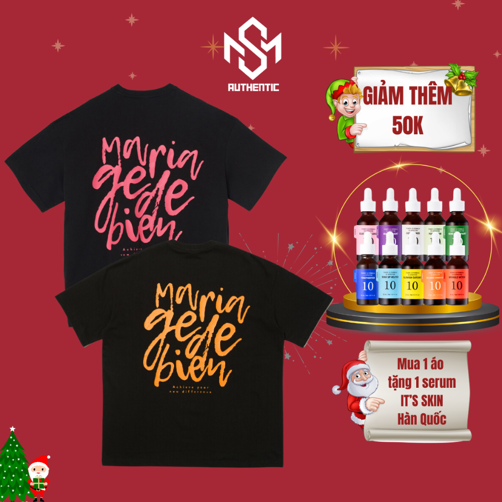 Áo thun MGDB chính hãng nhiều màu mới - áo phông unisex nam nữ cá tính - Maria Ge De Bien