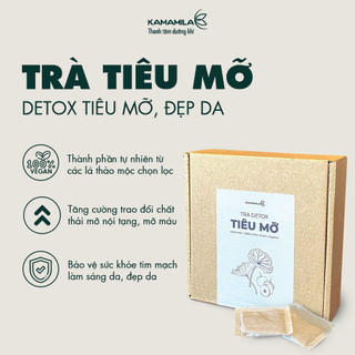 Trà Detox Kamamila hỗ trợ tiêu mỡ, thanh lọc cơ thể, detox giảm cân và giảm mỡ bụng-100% thảo dược tự nhiên Hộp 15 túi