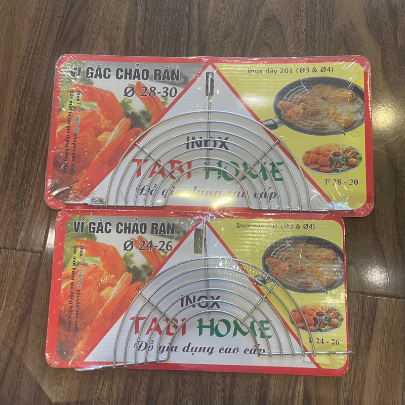 Vỉ gác chảo ráo dầu mỡ inox Tabihome có vỏ