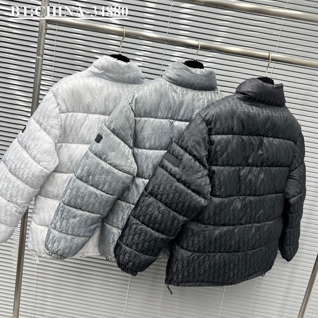 Áo Phao Di.or Nam Nữ Hoạ Tiết Monogram Siêu Đẹp - Áo Phao Di.or Nam Nữ Cao Cổ Siêu Ấm