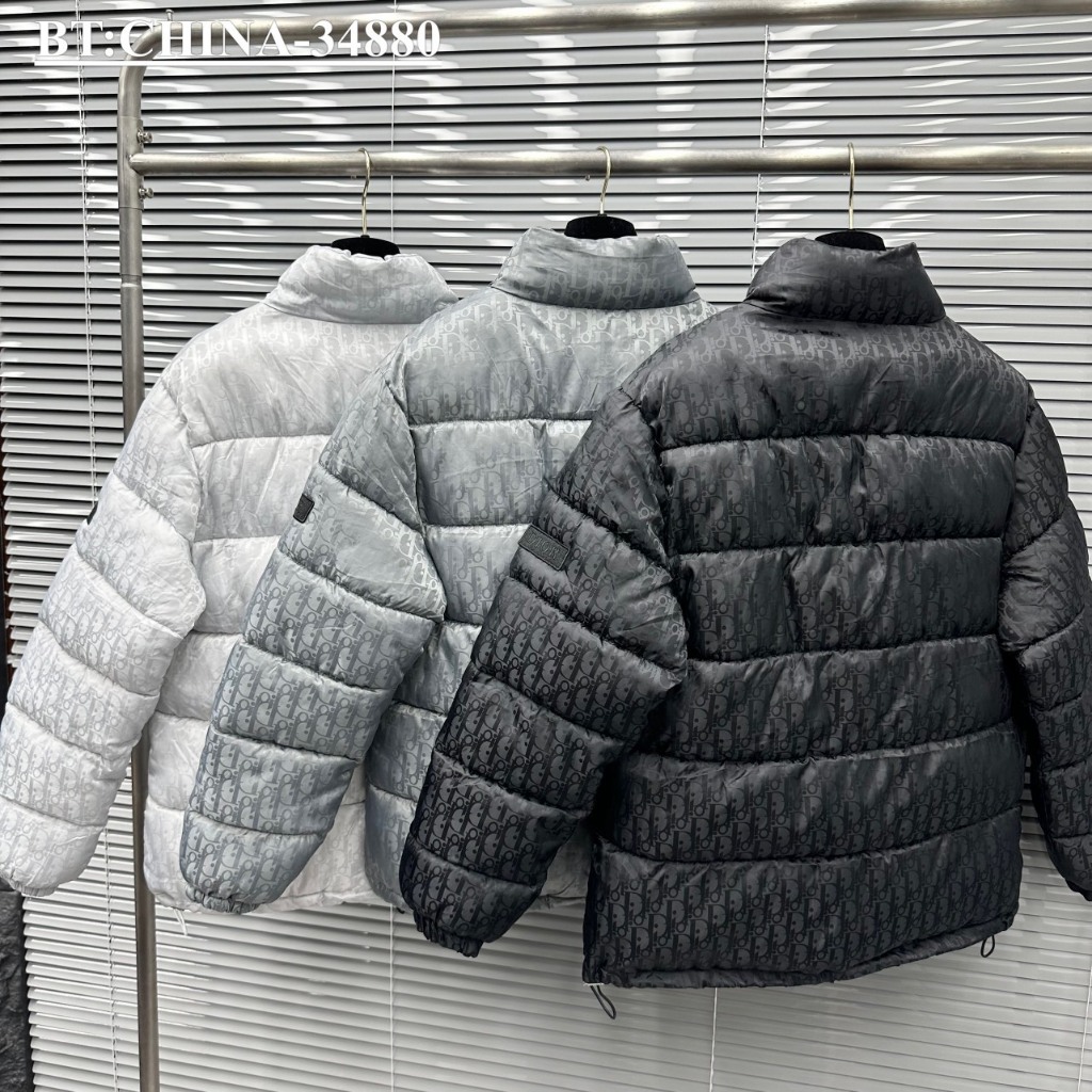 Áo Phao Di.or Nam Nữ Hoạ Tiết Monogram Siêu Đẹp - Áo Phao Di.or Nam Nữ Cao Cổ Siêu Ấm