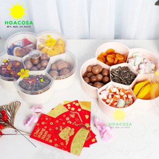  Hộp Mứt Khay Đựng Bánh Kẹo Ngày Tết Hình Hoa Mai Màu Đẹp Kiểu Dáng Đơn Giản. 