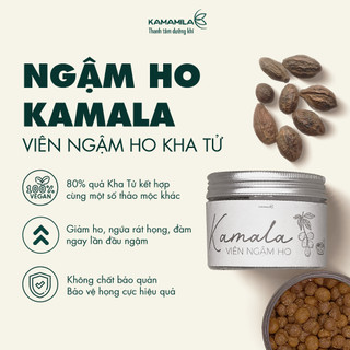 Viên ngậm ho thảo dược Kamala hỗ trợ giảm ho long đờm, không đường được làm từ Kha tử