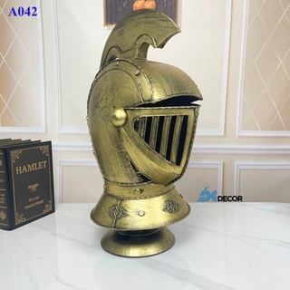 Mô hình mũ giáp sắt chiến binh trang trí decor nhà cửa, văn phòng, tủ kệ