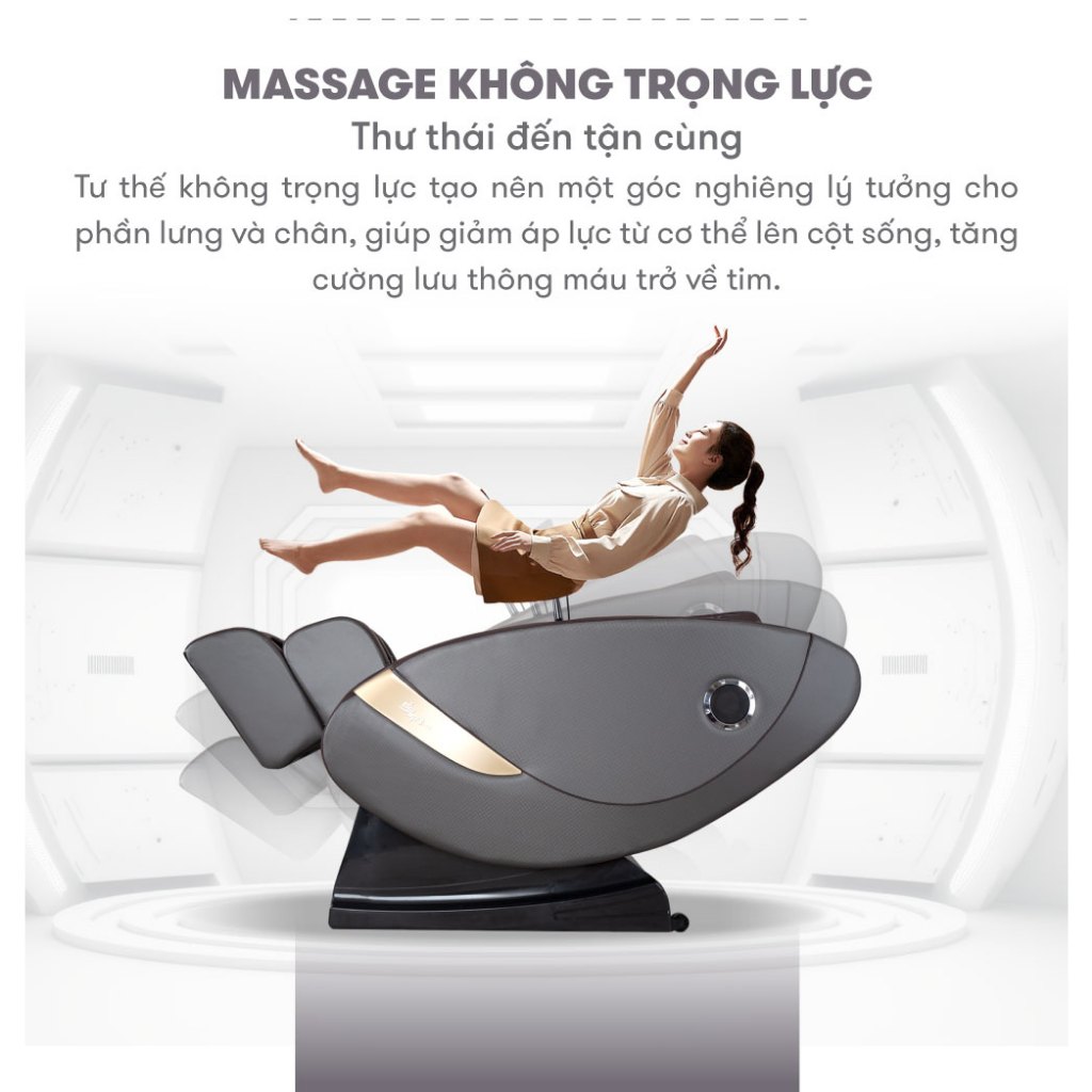 Ghế Massage Toàn Thân ELIP Galile Gold nhiệt hồng ngoại giảm đau nhức, massage không trọng lực