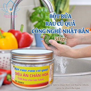[Xả kho] Bột Rửa rau củ quả trái cây, loại bỏ hóa chất thuốc trừ sâu độc hại, sát khuẩn (thành phần tự nhiên) 50g