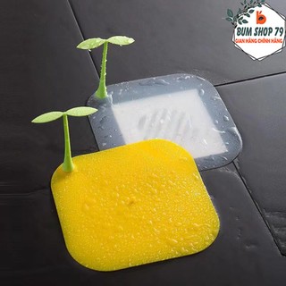 Nắp đậy cống thoát nước hình mầm cây đậy mùi hôi cống, Nắp ngăn mùi hôi cống chất liệu silicon tiện lợi
