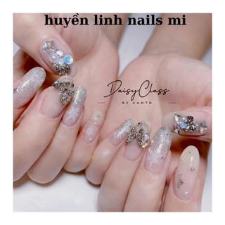 phụ kiện charm gấu hình nơ gắn móng