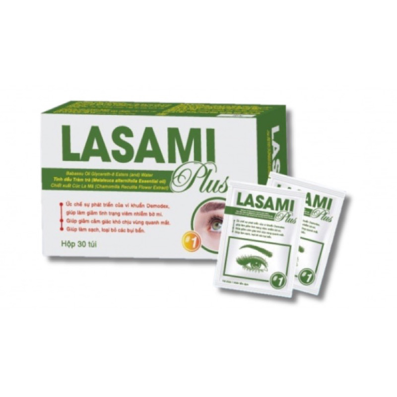 (lẻ 1-5 miếng) Gạc lau mi mắt LASAMI PLUS (lẻ 1-5 miếng)