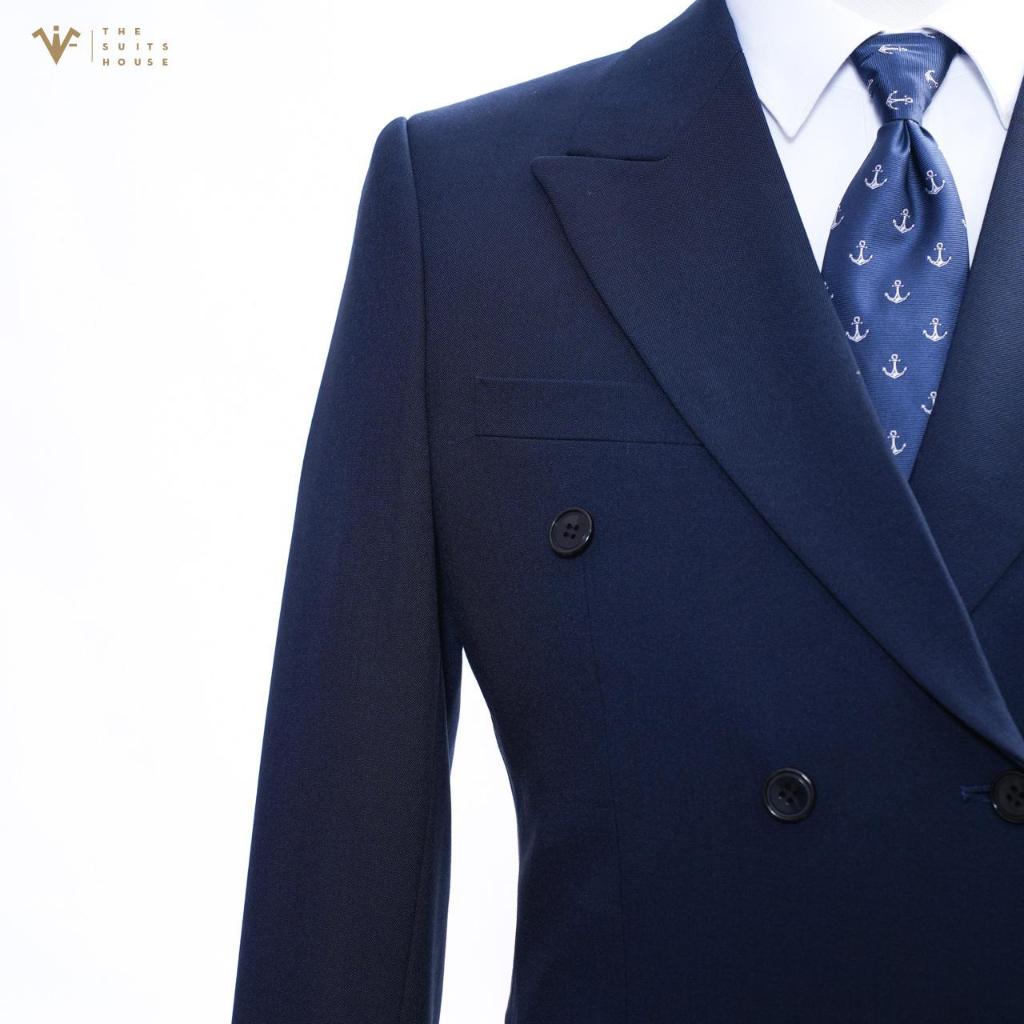 SUIT XANH NAVY 6 KHUY 3 TÚI, FORM CHUẨN THE SUITS HOUSE