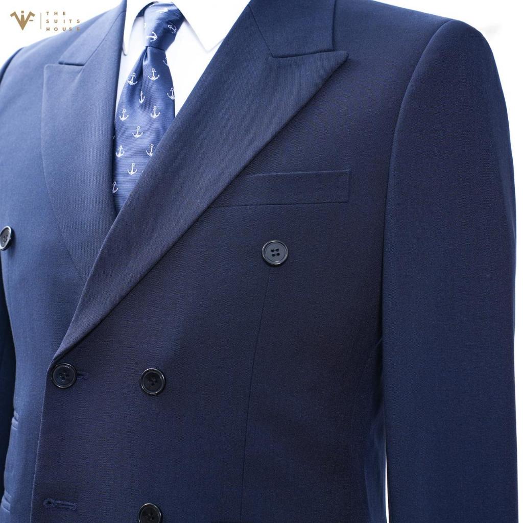 SUIT XANH NAVY 6 KHUY 3 TÚI, FORM CHUẨN THE SUITS HOUSE
