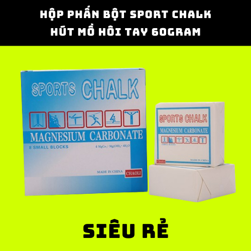 HỘP PHẤN SPORTS CHALK KÉO CO, HÍT XÀ, KÉO TẠ THẤM HÚT MỒ HÔI TAY