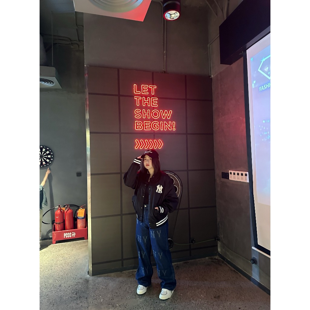 [100% AUTHENTIC - KÈM ẢNH THẬT] Áo Khoác Gió MLB Nylon Basic Single-Ply Varsity Jacket New York Yank