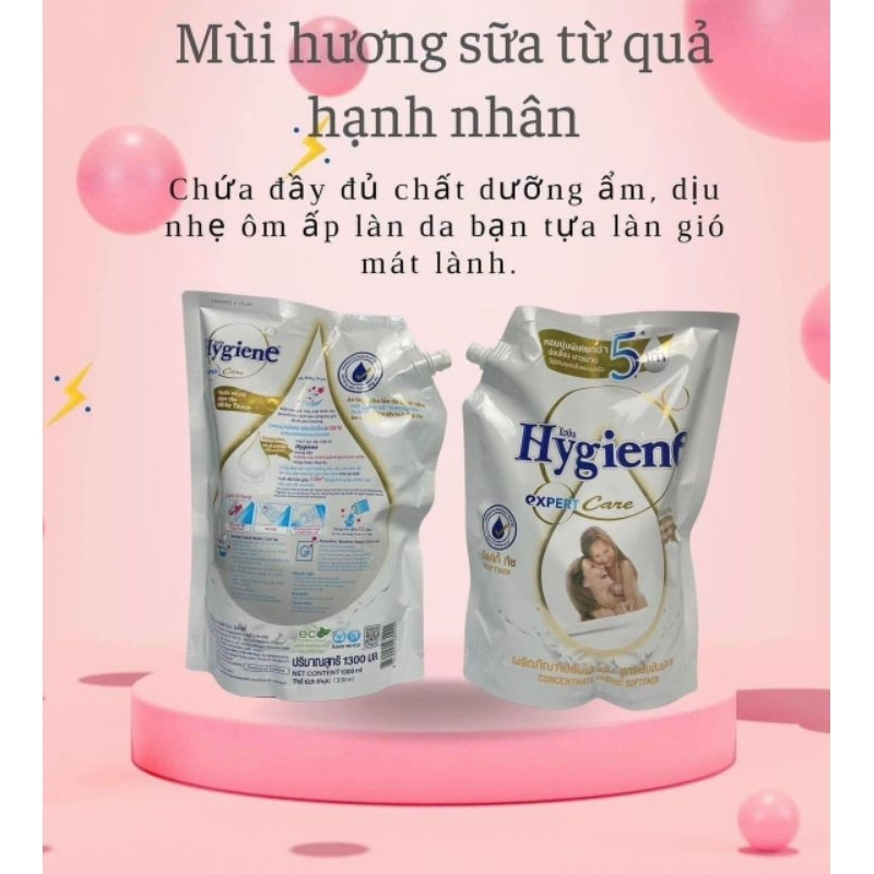 Nước giặt xả Hygiene Thái Lan đậm đặc lưu hương lâu, combo nước giặt xả Thái Lan chính hãng